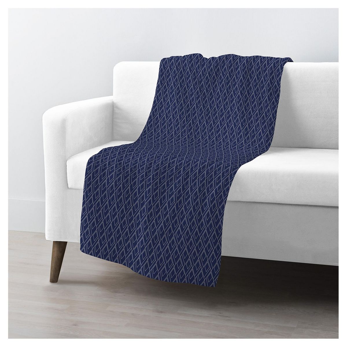 Plaid coral fantaisie motifs losanges VILLADECO ZAHAR