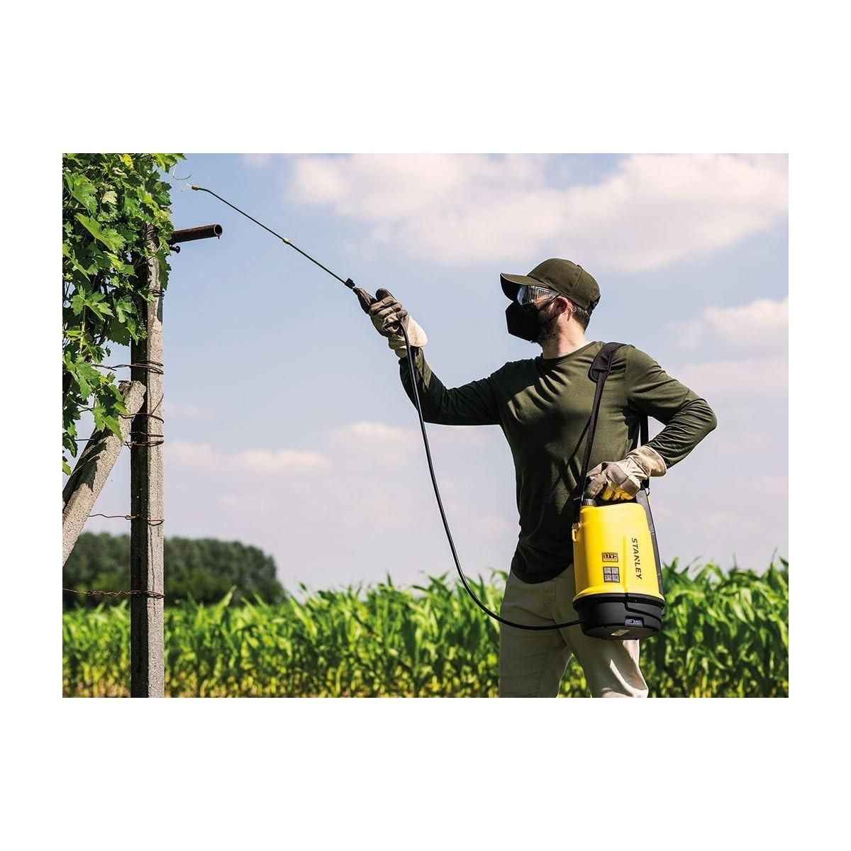 Stanley Pulvérisateur Électrique 5L, Batterie Lithium 3,7 V / 2,6 Ah Pulvérisateur Jardin Végétaux + Lance Télescopique STANLEY