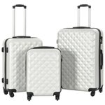 VIDAXL Valise rigide 3 pcs Argenté brillant ABS