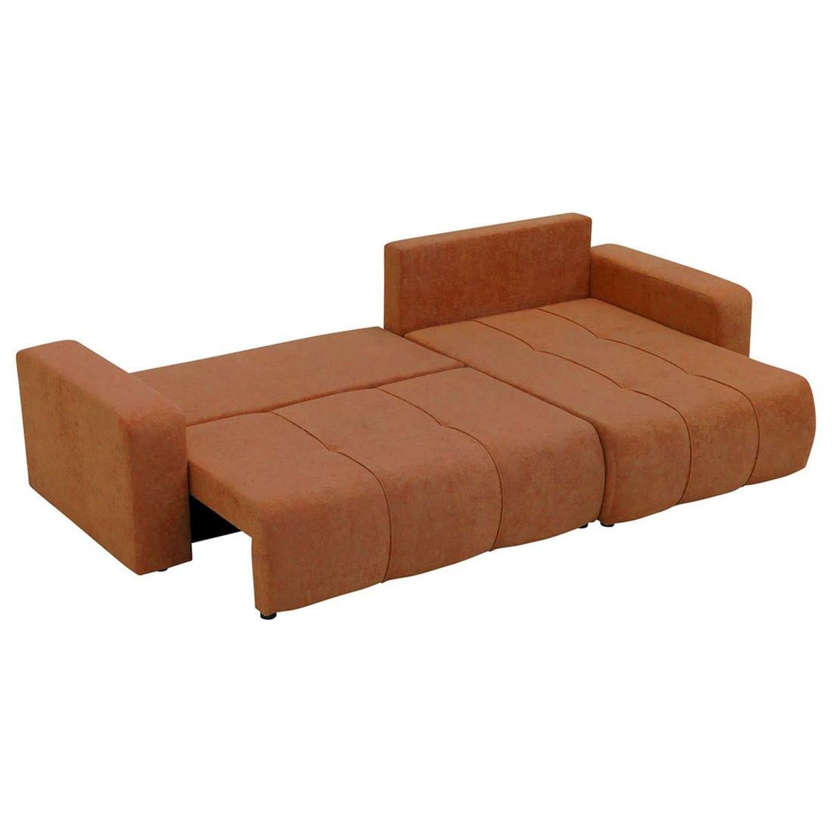 BEST MOBILIER Nicole - canapé d'angle réversible 5 places convertible avec coffre en tissu