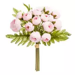  Bouquet de Fleurs  18 Mini Camelia  30cm Rose