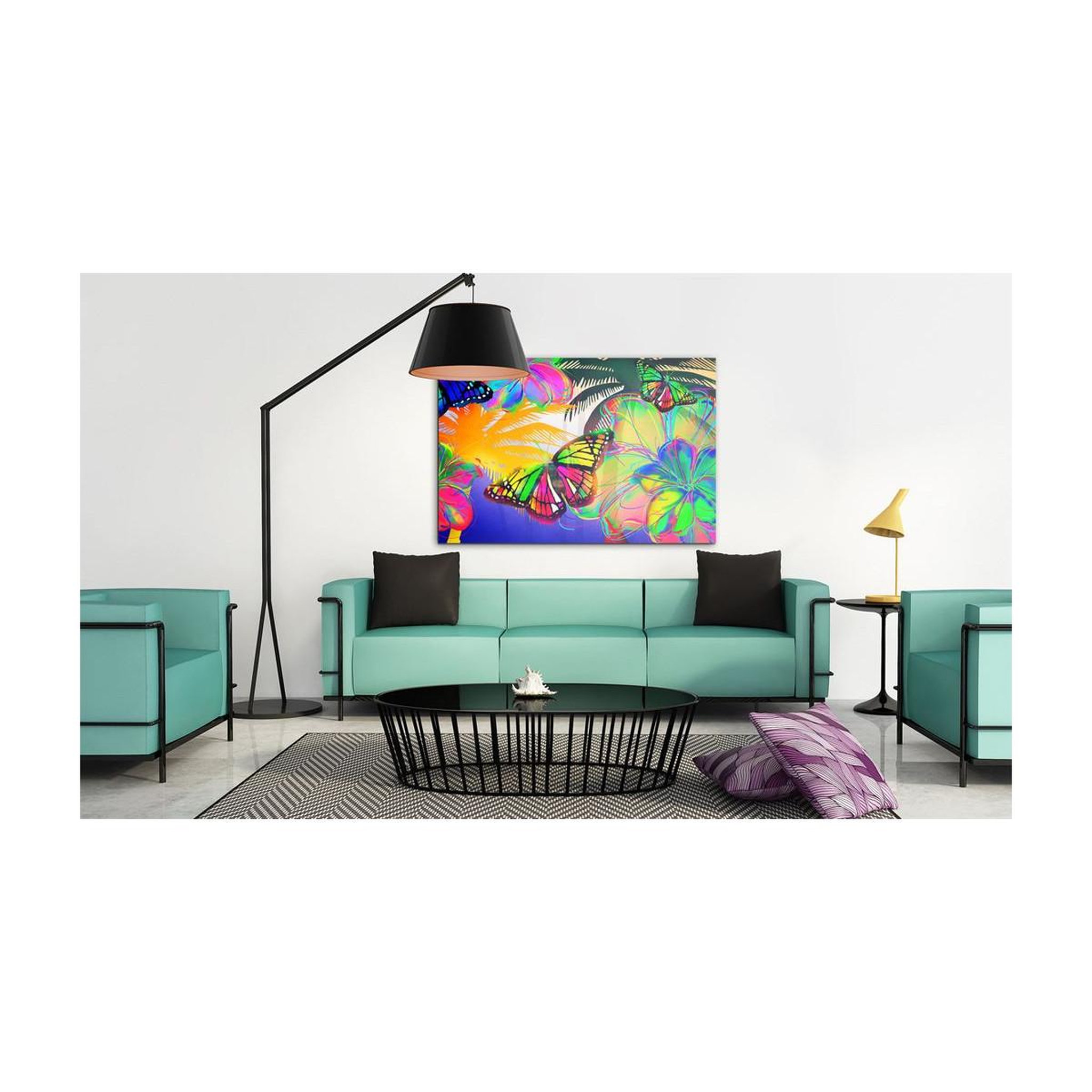 Voir la diapositive 2 : Paris Prix Tableau Imprimé  Papillons Exotiques
