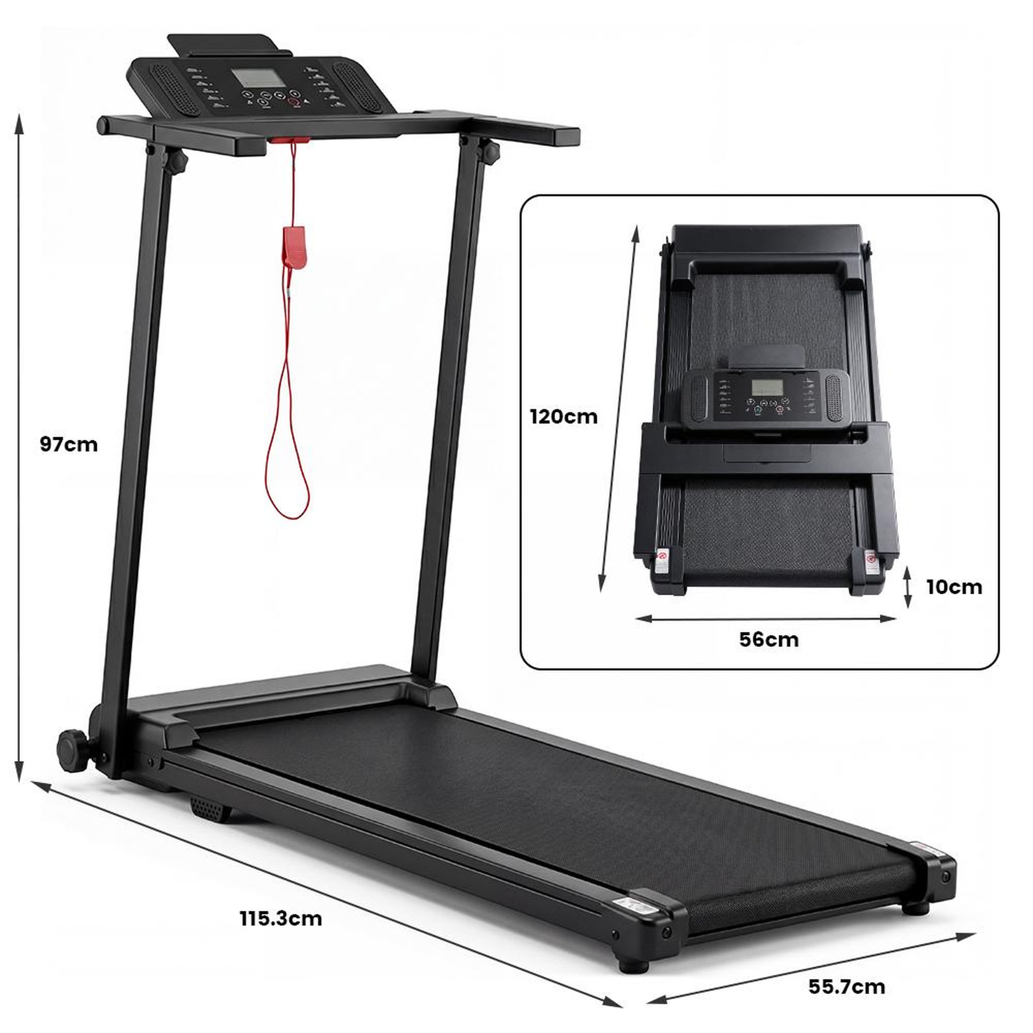 Voir la diapositive 4 : FORMILL Tapis roulant pliable compact x2nc 2,5 cv, 12 km/h, inclinaison manuelle 3,5°, ultra-silencieux