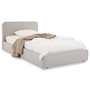 Voir la diapositive 6 : IDIMEX Lit simple BELARTI 90 x 190 cm rembourré, revêtement en tissu