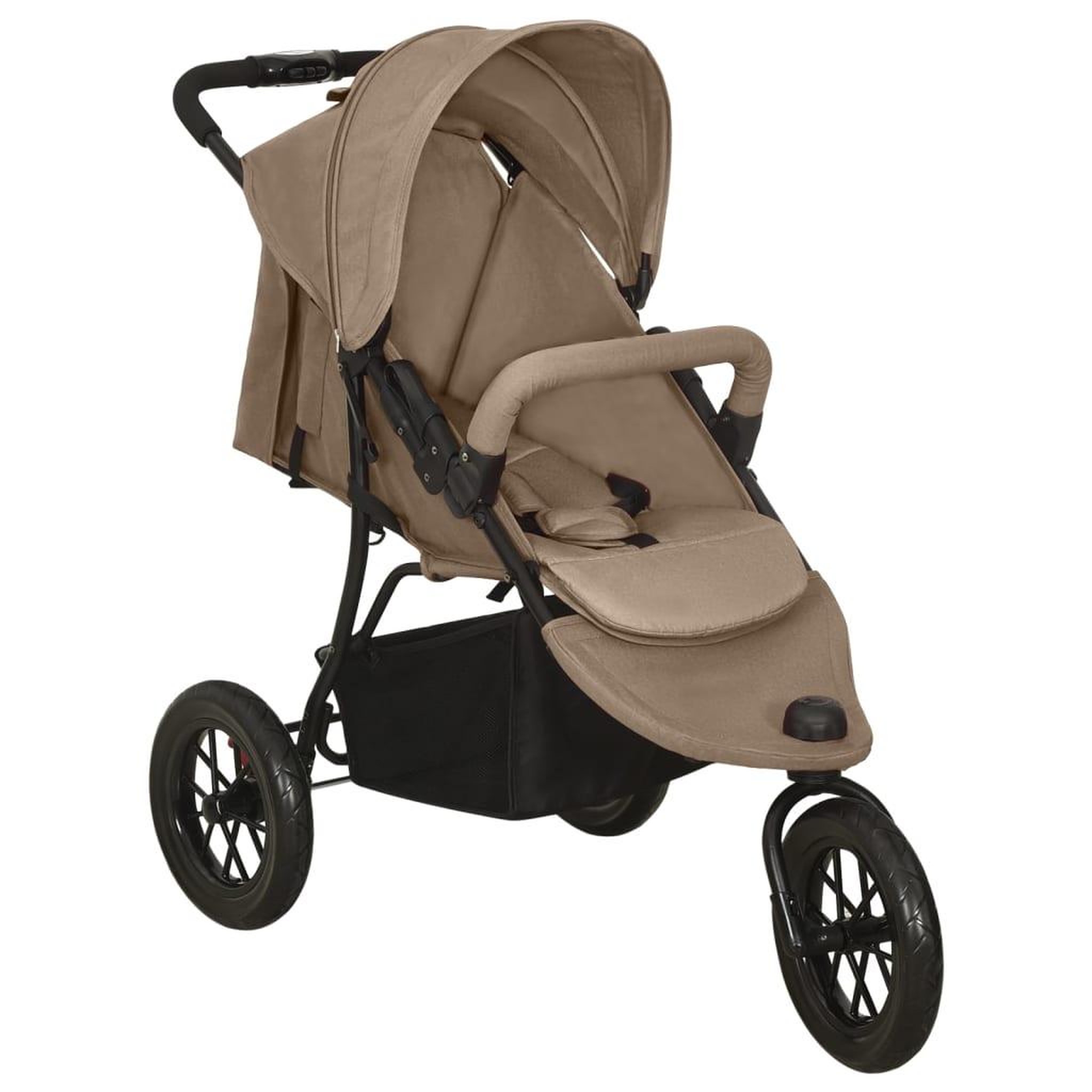 Voir la diapositive 1 : VIDAXL Poussette pour bebe Taupe Acier