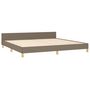 Voir la diapositive 5 : VIDAXL Cadre de lit sans matelas taupe 200x200 cm tissu