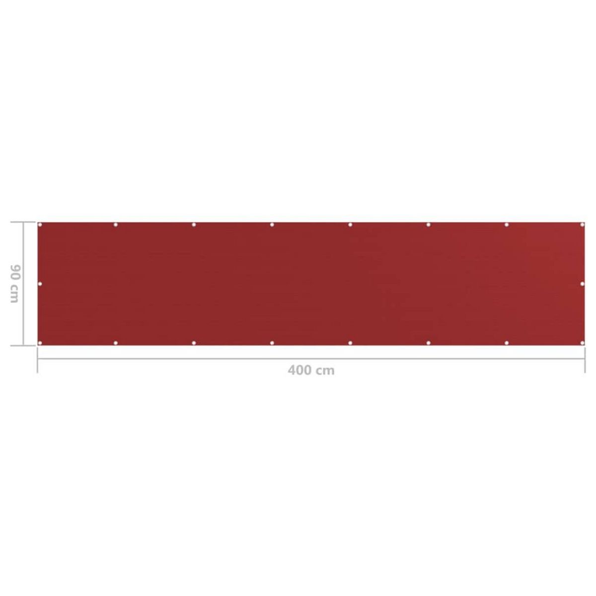 VIDAXL Ecran de balcon Rouge 90x400 cm PEHD