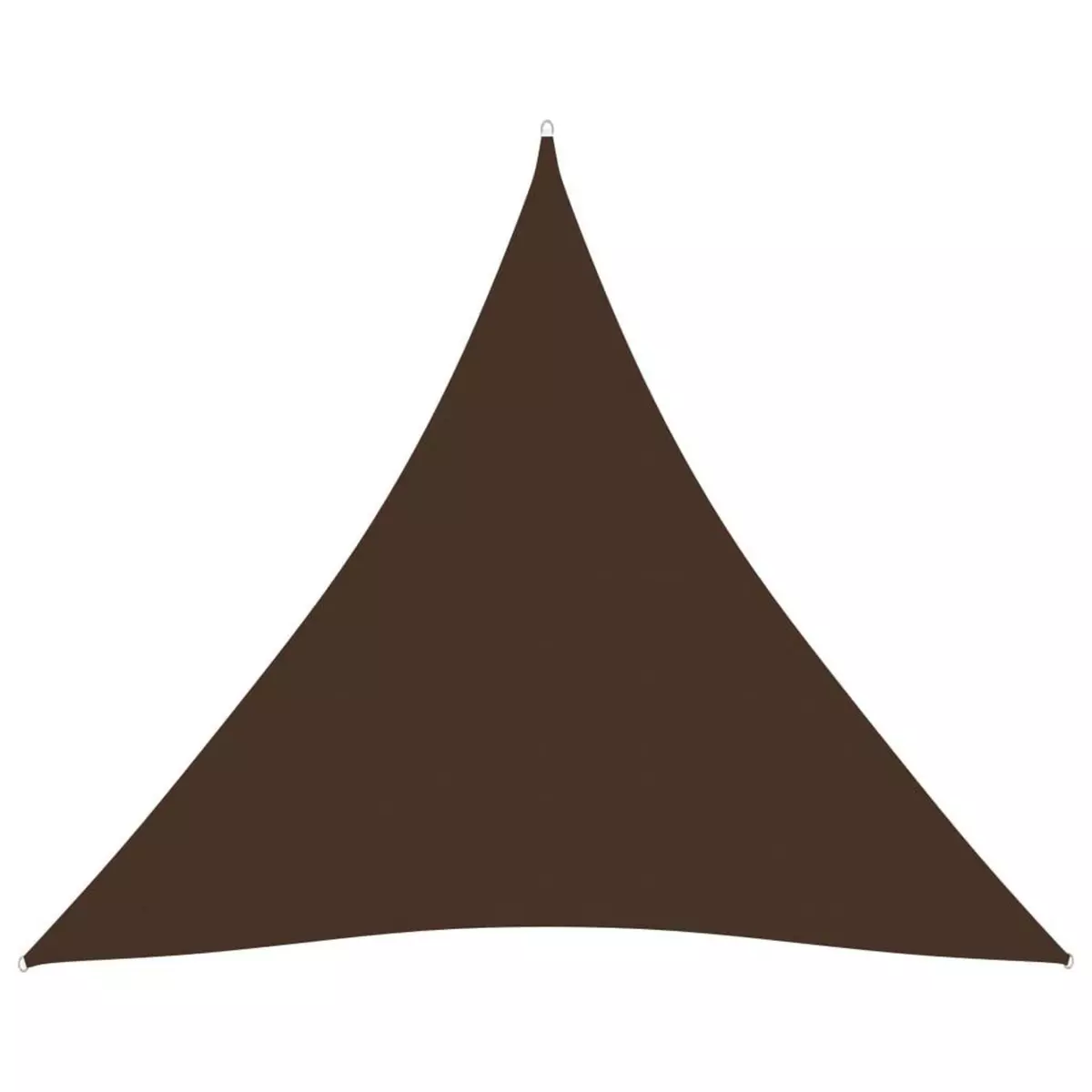 VIDAXL Voile de parasol tissu oxford triangulaire 5x5x5 m marron