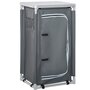 Voir la diapositive 5 : OUTSUNNY Rangement cuisine de camping pliable avec sac transport - 2 étagères - alu polyester gris