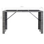 Voir la diapositive 6 : VIDAXL Meuble de bar de jardin 7 pcs et coussins Resine tressee Gris