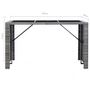 Voir la diapositive 6 : VIDAXL Meuble de bar de jardin 7 pcs et coussins Resine tressee Gris