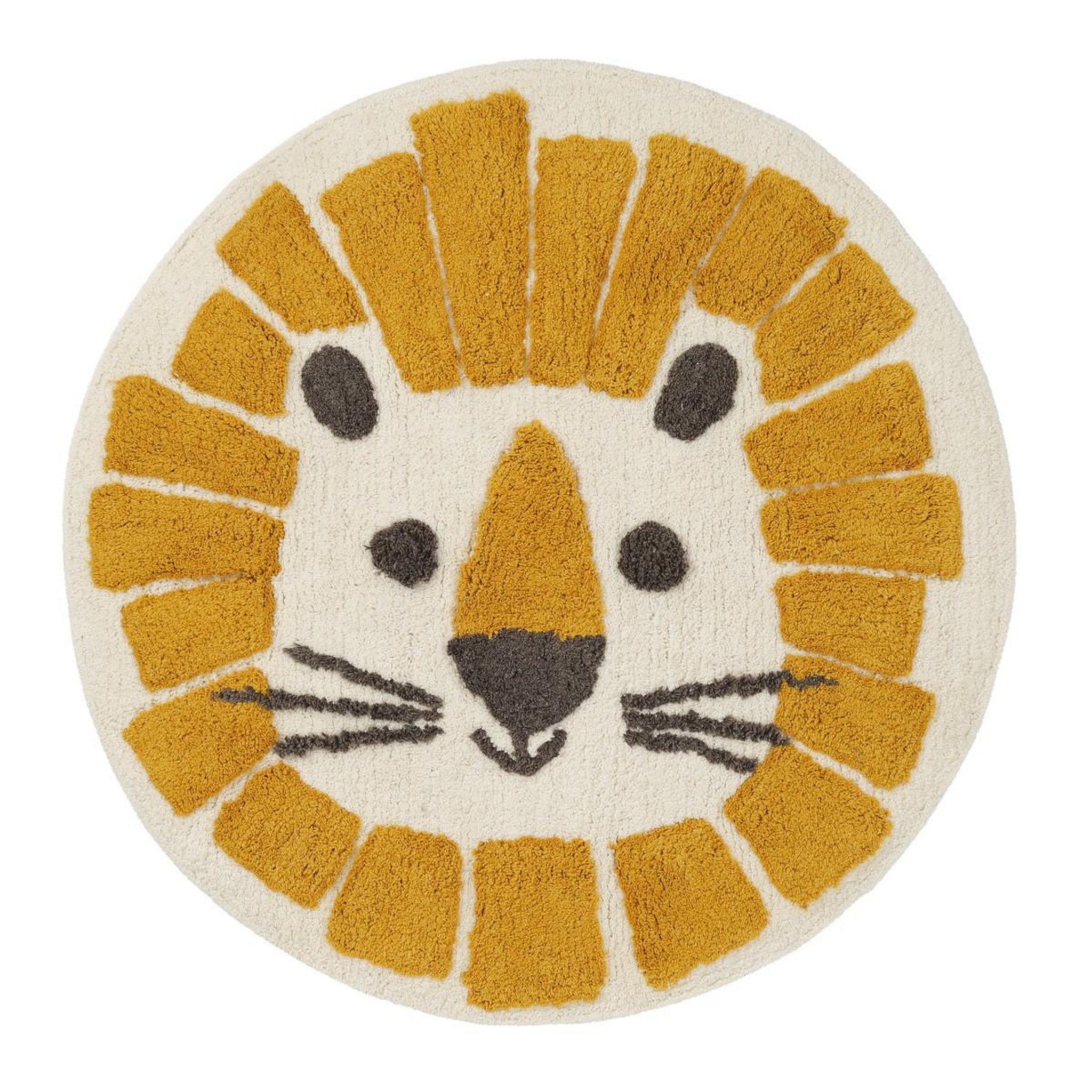 GUY LEVASSEUR Tapis enfant rond jungle en coton 70x70cm