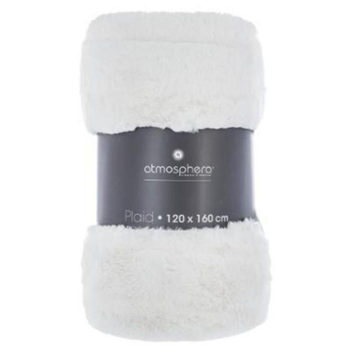 ATMOSPHERA Plaid Imitation Fourrure  Manoir  120x160cm Blanc