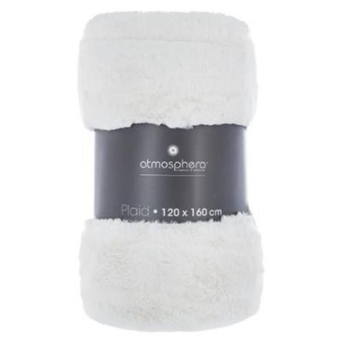 ATMOSPHERA Plaid Imitation Fourrure  Manoir  120x160cm Blanc