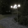 Voir la diapositive 3 : VIDAXL Lampadaires d'exterieur 3 pcs argente 215 cm acier inoxydable