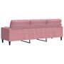 Voir la diapositive 5 : VIDAXL Canape 3 places avec oreillers decoratifs rose 210 cm velours