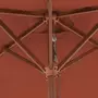 VIDAXL Parasol d'exterieur avec mat en bois 150 x 200 cm Terre cuite