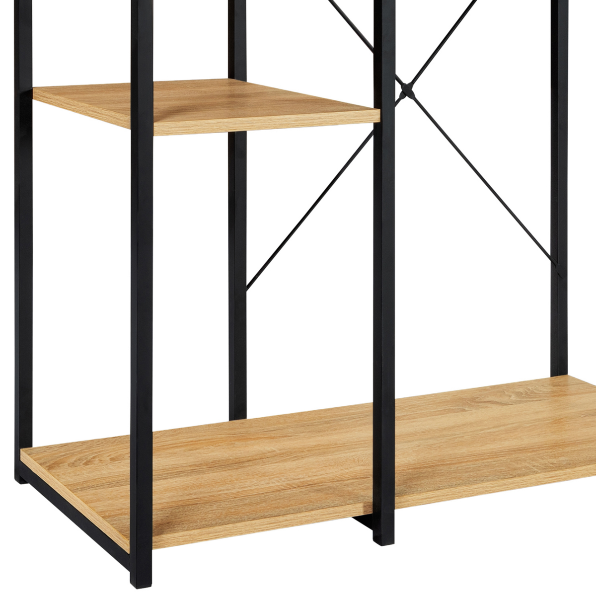 ID MARKET Dressing double penderie étagères L. 90 cm DETROIT design industriel