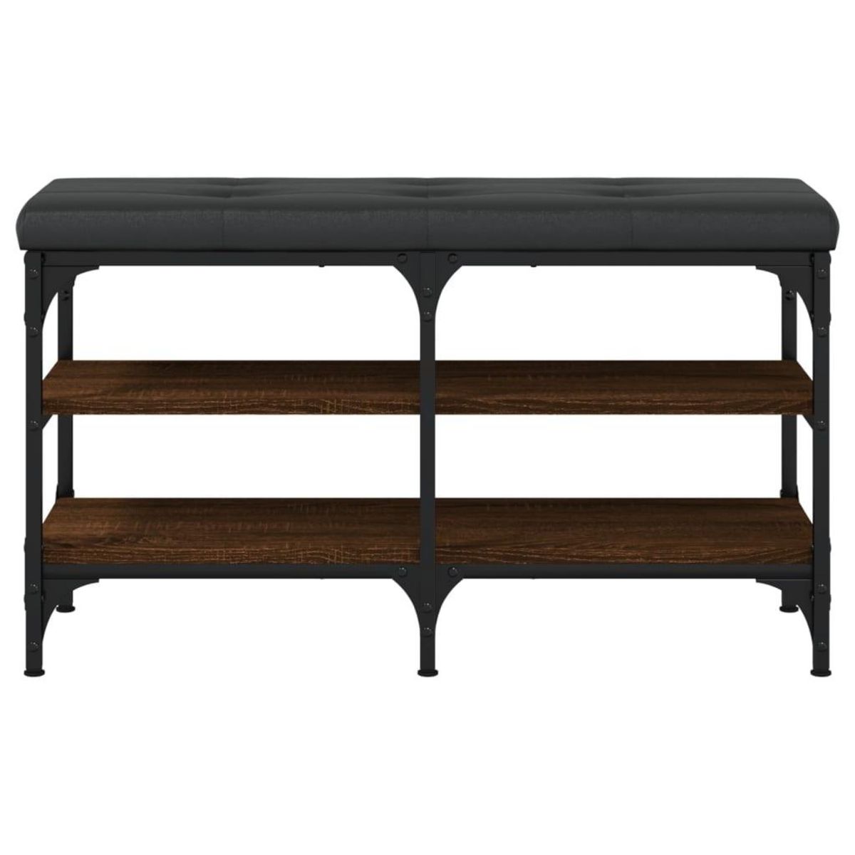 VIDAXL Banc a chaussures chene marron 82x32x47 cm Bois d'ingenierie