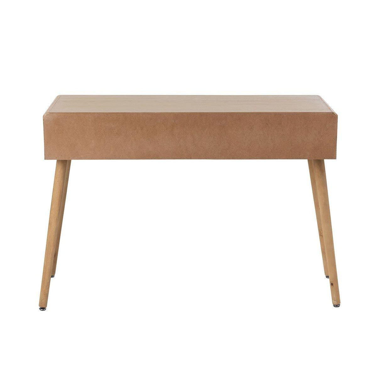 Paris Prix Console 3 Tiroirs en Bois  Nivelo  110cm Naturel