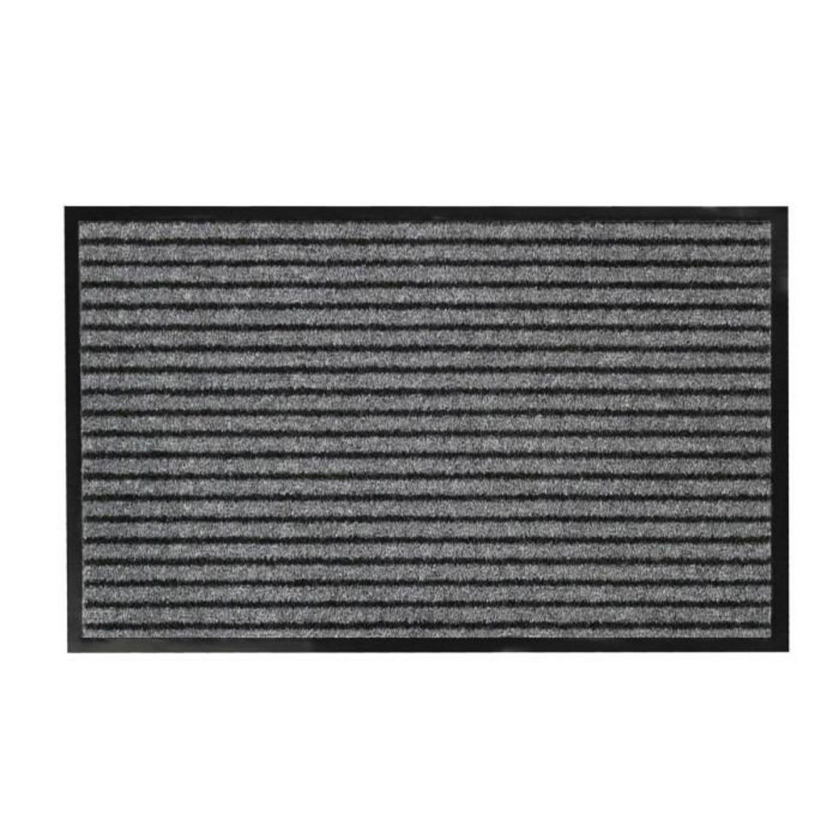 Paris Prix Tapis d'Entrée Anti-Poussière  Toscan  50x80cm Noir & Gris