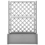 Voir la diapositive 3 : VIDAXL Lit sureleve de jardin et treillis et systeme d'arrosage Gris