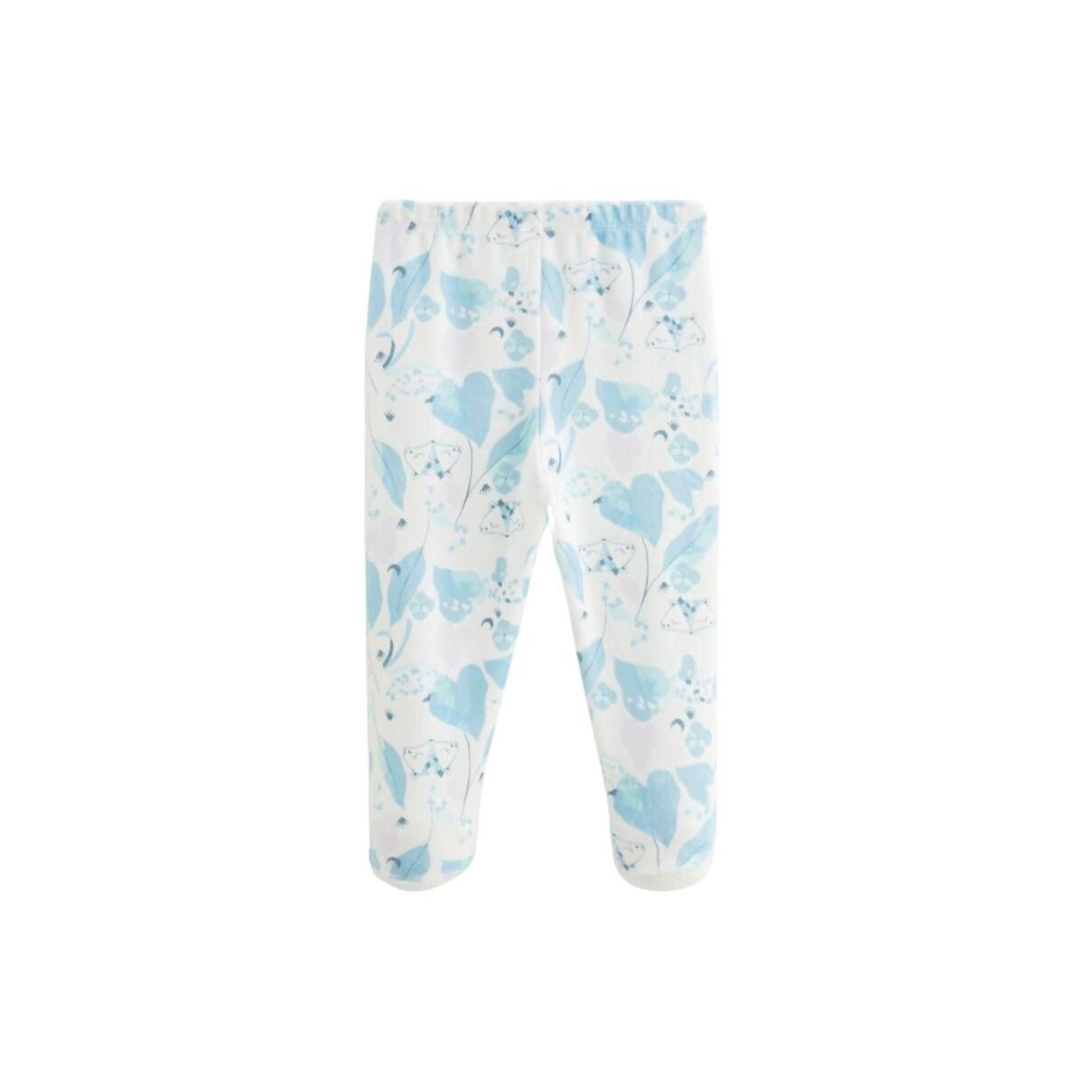 Petit Béguin Pyjama bébé 2 pièces en velours avec pieds Polarmoon