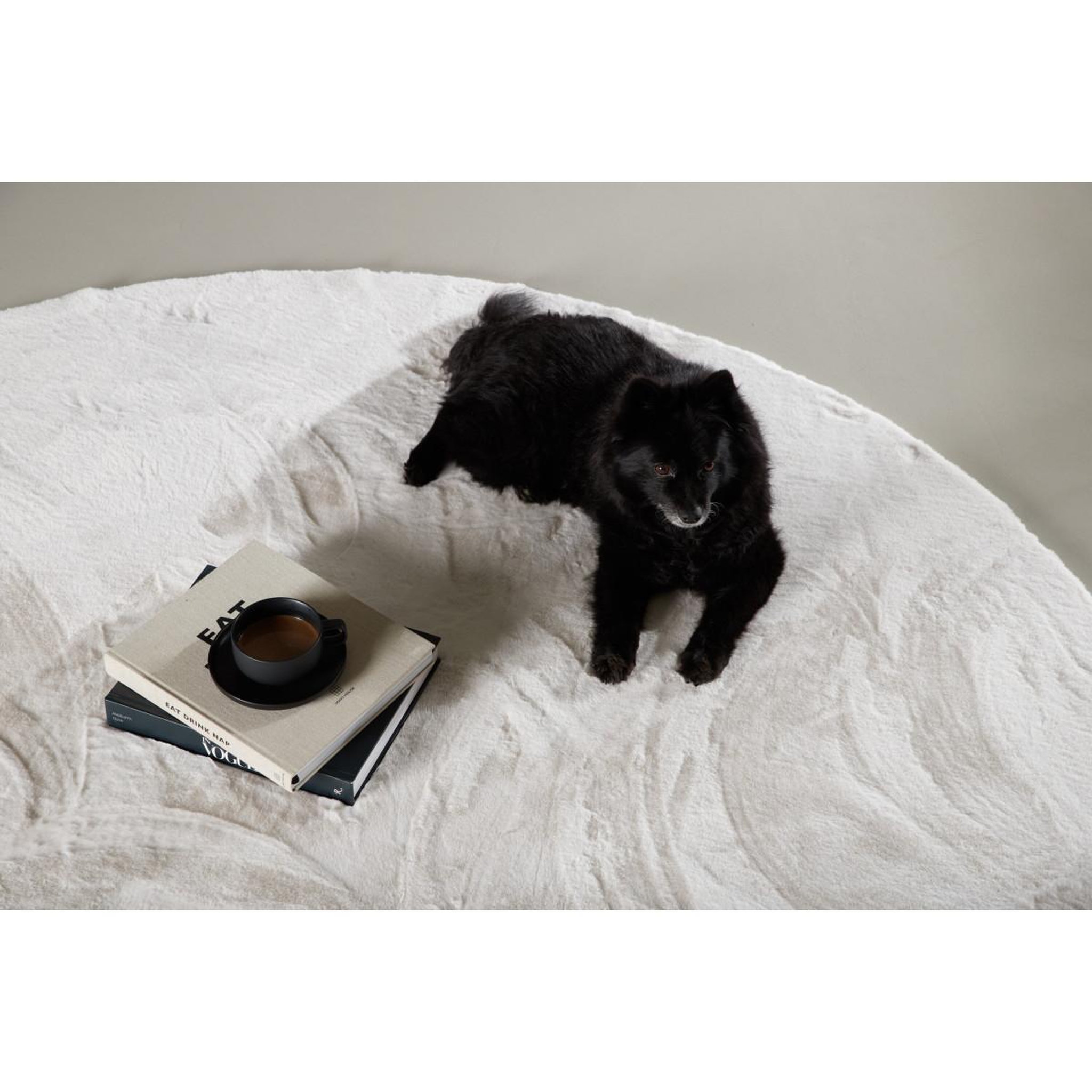 Voir la diapositive 4 : Paris Prix Tapis rond design  nina  200cm blanc