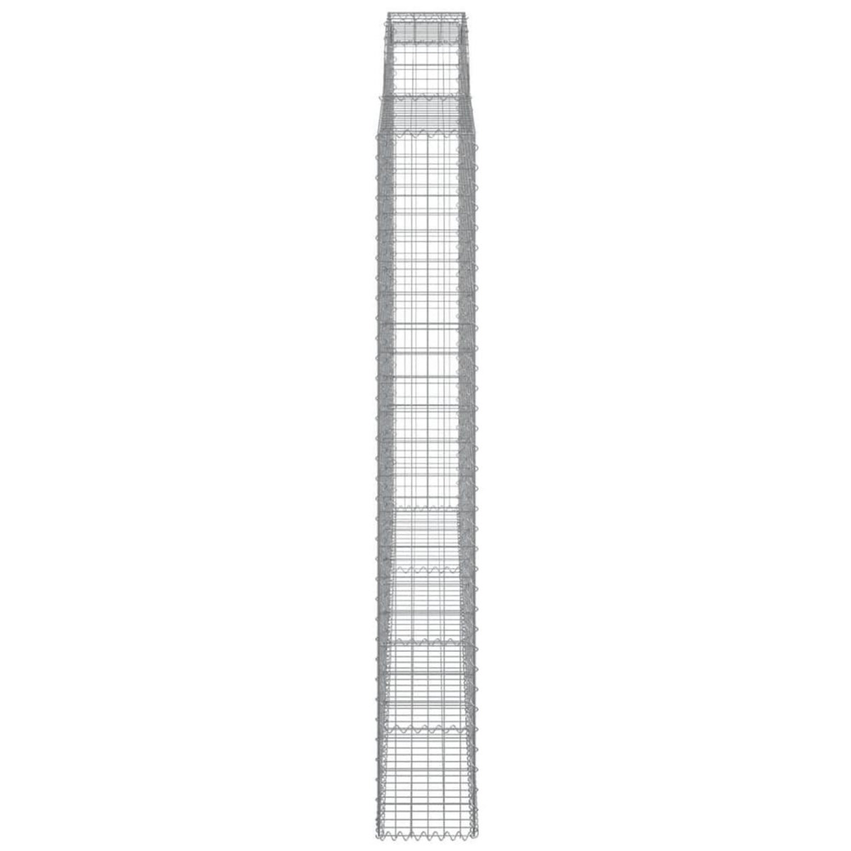 VIDAXL Paniers a gabions arques 2 pcs 300x30x220/240 cm fer galvanise