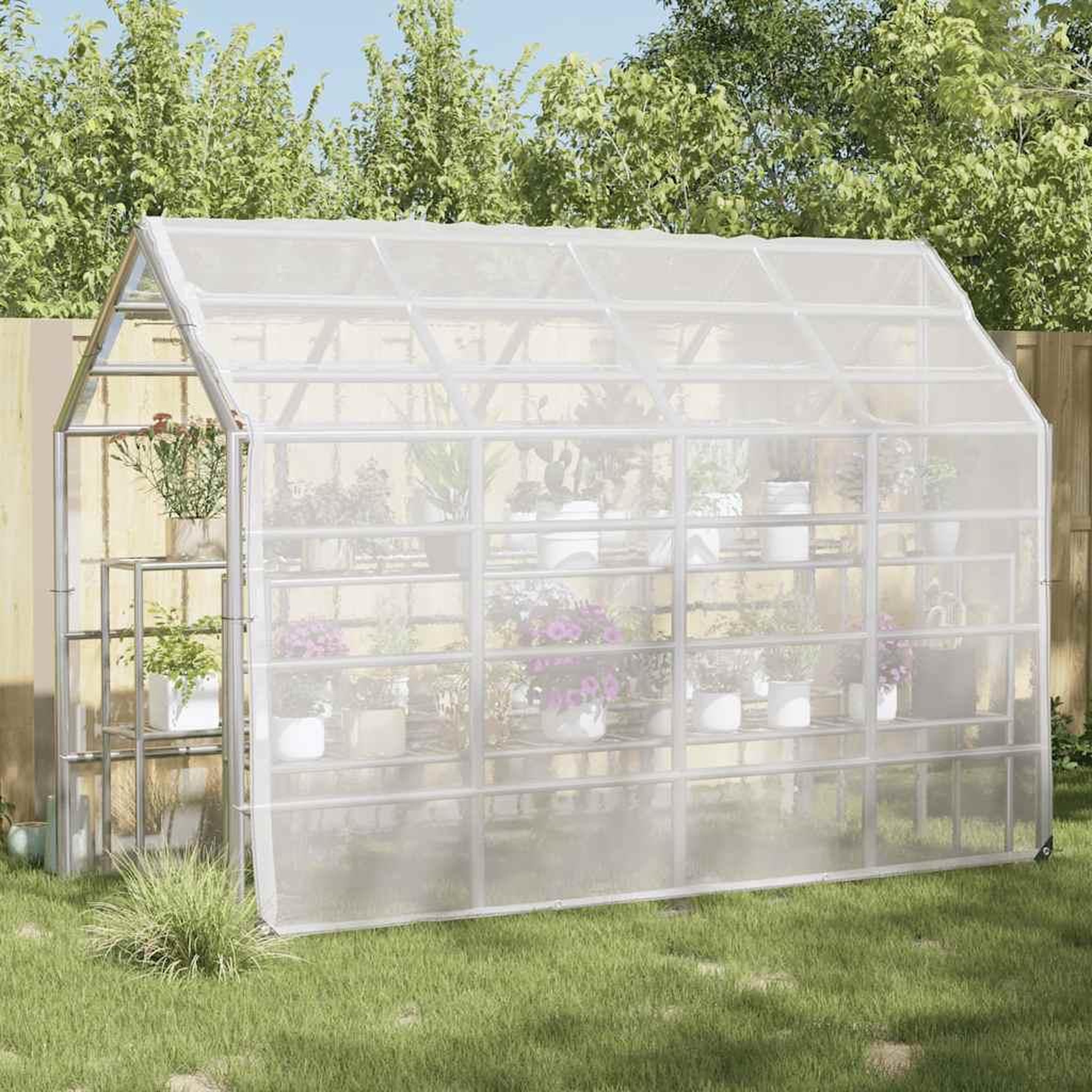Voir la diapositive 2 : VIDAXL Housse de protection plantes avec œillets 3x6 m polyethylene
