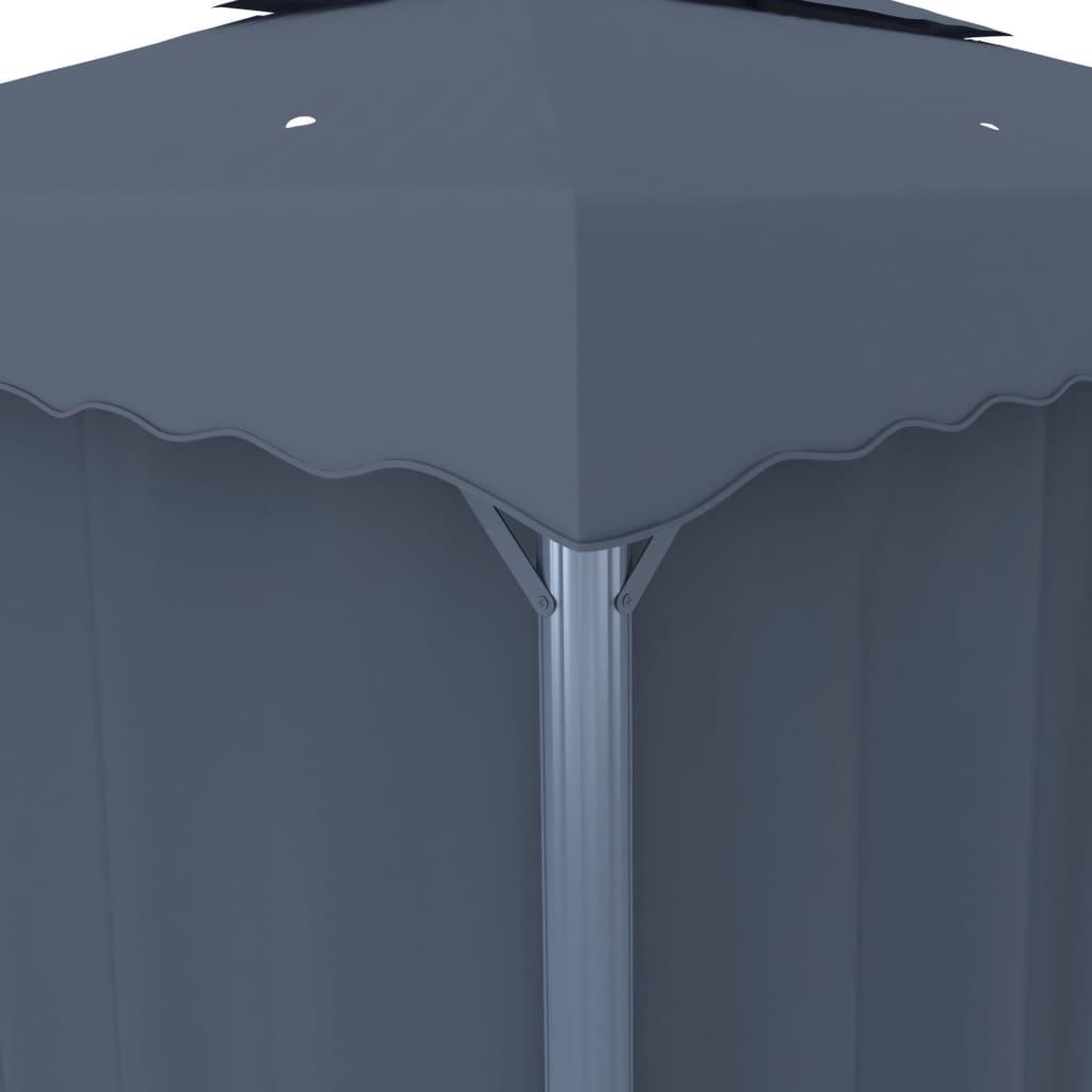Voir la diapositive 5 : VIDAXL Tonnelle avec rideau 3x3 m Anthracite Aluminium