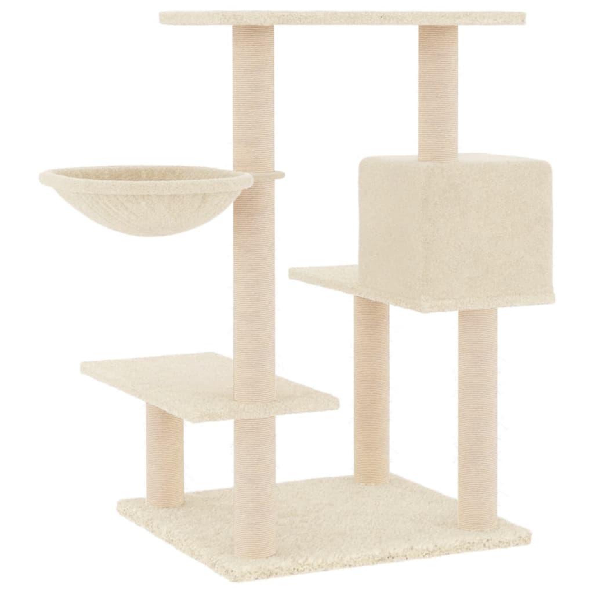 Voir la diapositive 5 : VIDAXL Arbre a chat avec griffoirs en sisal creme 82,5 cm