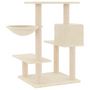 Voir la diapositive 5 : VIDAXL Arbre a chat avec griffoirs en sisal creme 82,5 cm