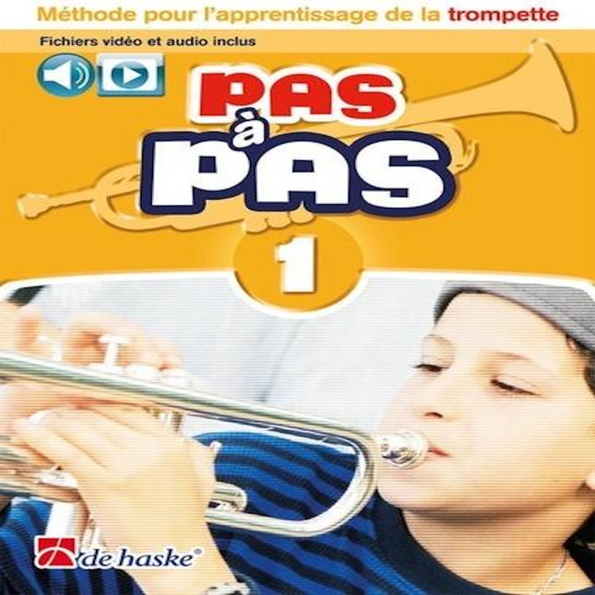 PAS A PAS 1 TROMPETTE - METHODE POUR L'APPRENTISSAGE DE LA TROMPETTE. RECUEIL + AUDIO ONLINE, Castelain Jean