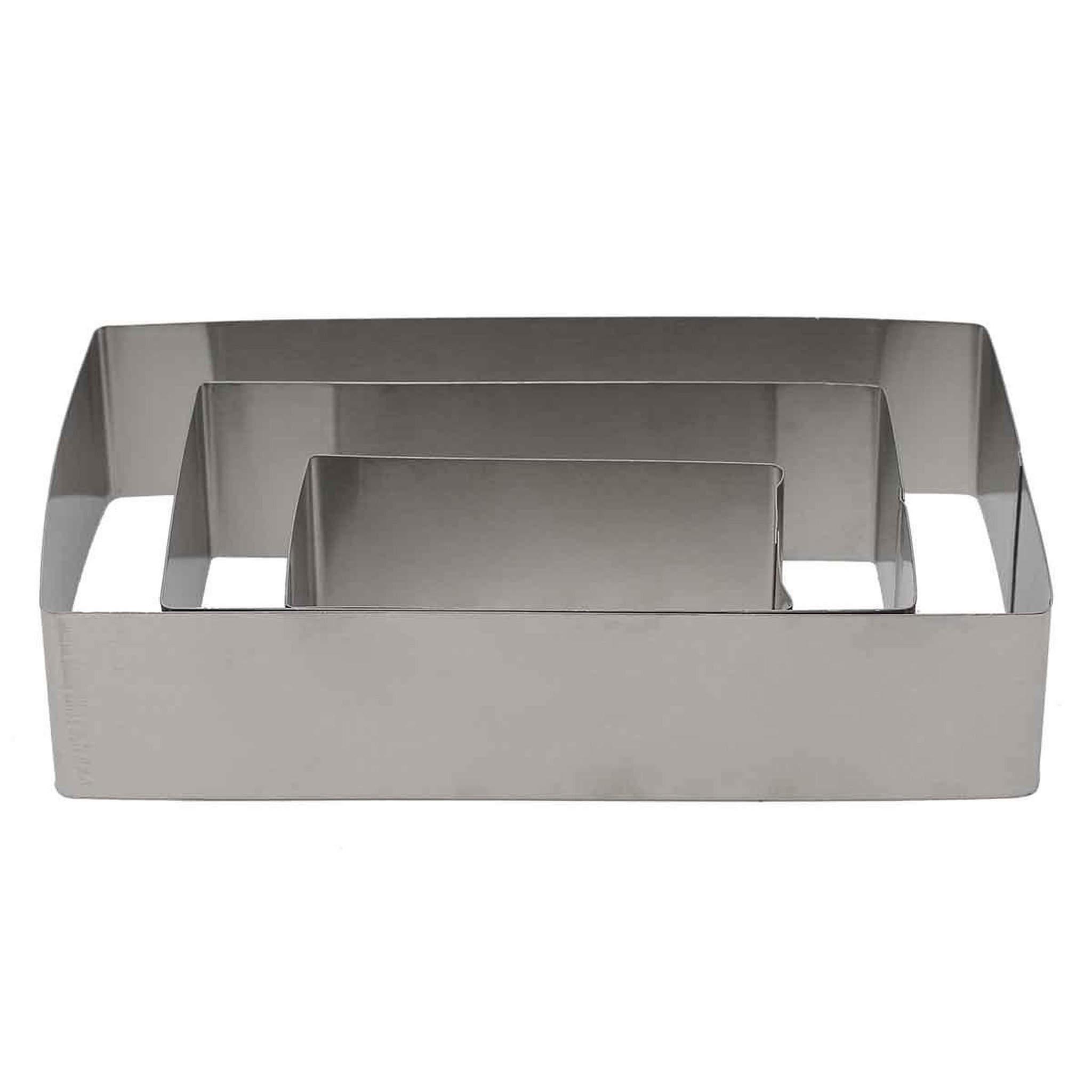 Voir la diapositive 3 : Lily Cook Lot de 3 cadres à pâtisserie  rectangulaires  20cm argent