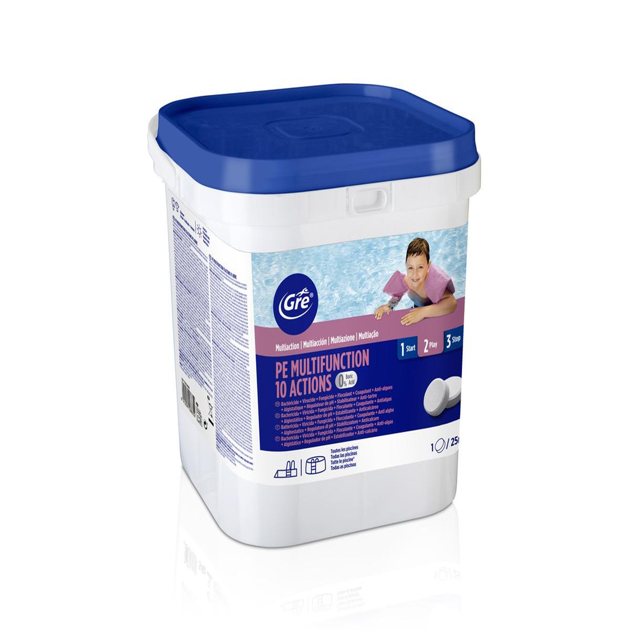 GRE Chlore 10 actions sans acide borique 5 kg - gré
