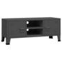 Voir la diapositive 2 : VIDAXL Meuble TV industriel Anthracite 105x35x42 cm Metal