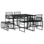 Voir la diapositive 2 : VIDAXL Ensemble a manger de jardin 9 pcs Noir Resine tressee