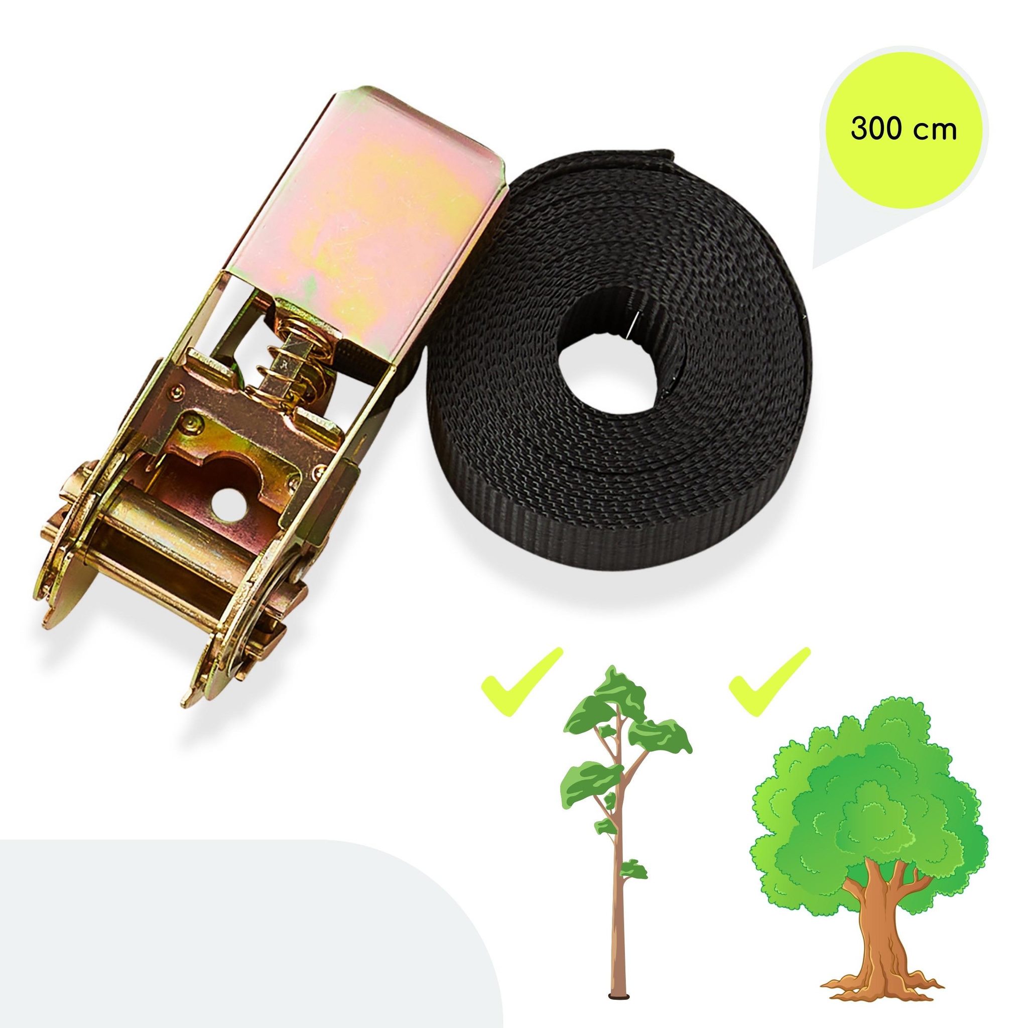 Voir la diapositive 2 : MAMABRUM Kit d'escalade sur Arbre- 12 Prises 6 Sangles avec Cliquets, Max 91 kg, Course d'obstacles Enfants
