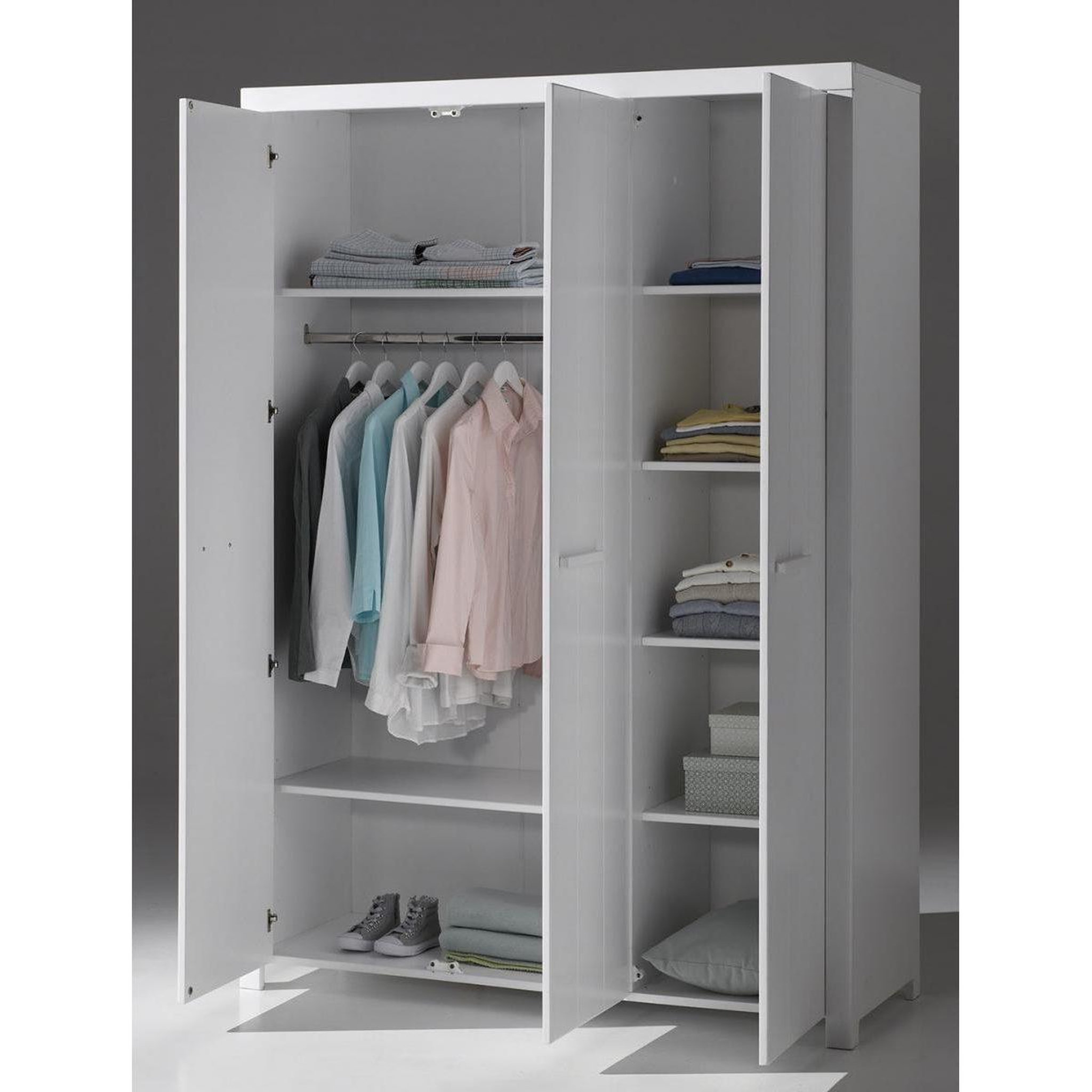 Voir la diapositive 3 : Paris Prix Armoire 3 portes  erik  205cm blanc