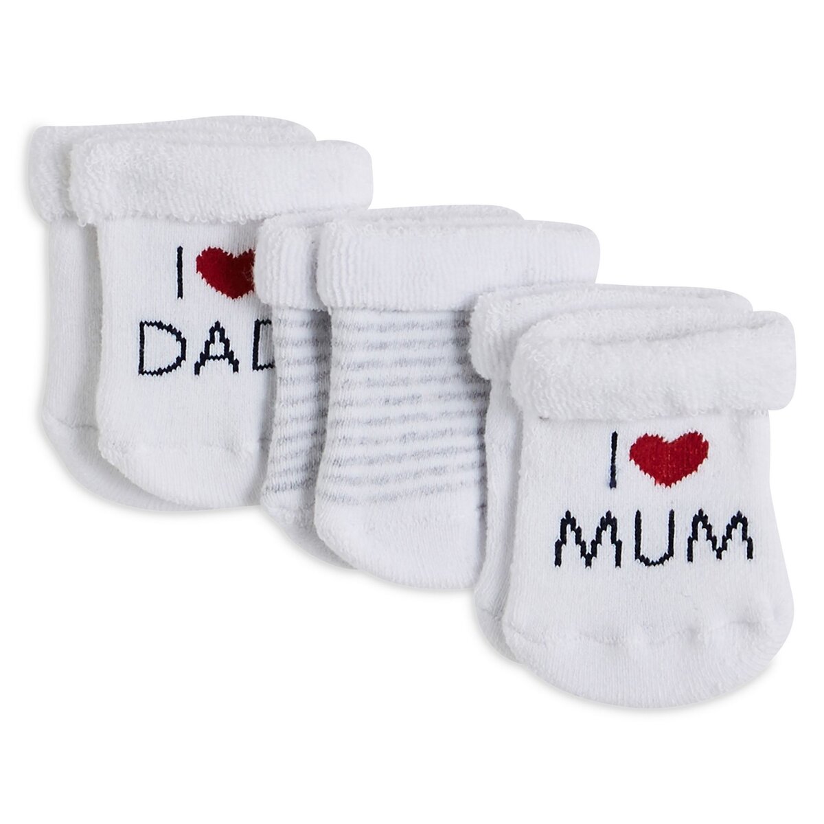 EQLEF Chaussettes Bebe, Mama & Papa Chaussettes en Coton pour bébé  Chaussettes épaisses pour Nouveau - né 0-12 Mois Bébé Fille garçon  Chaussettes bébé