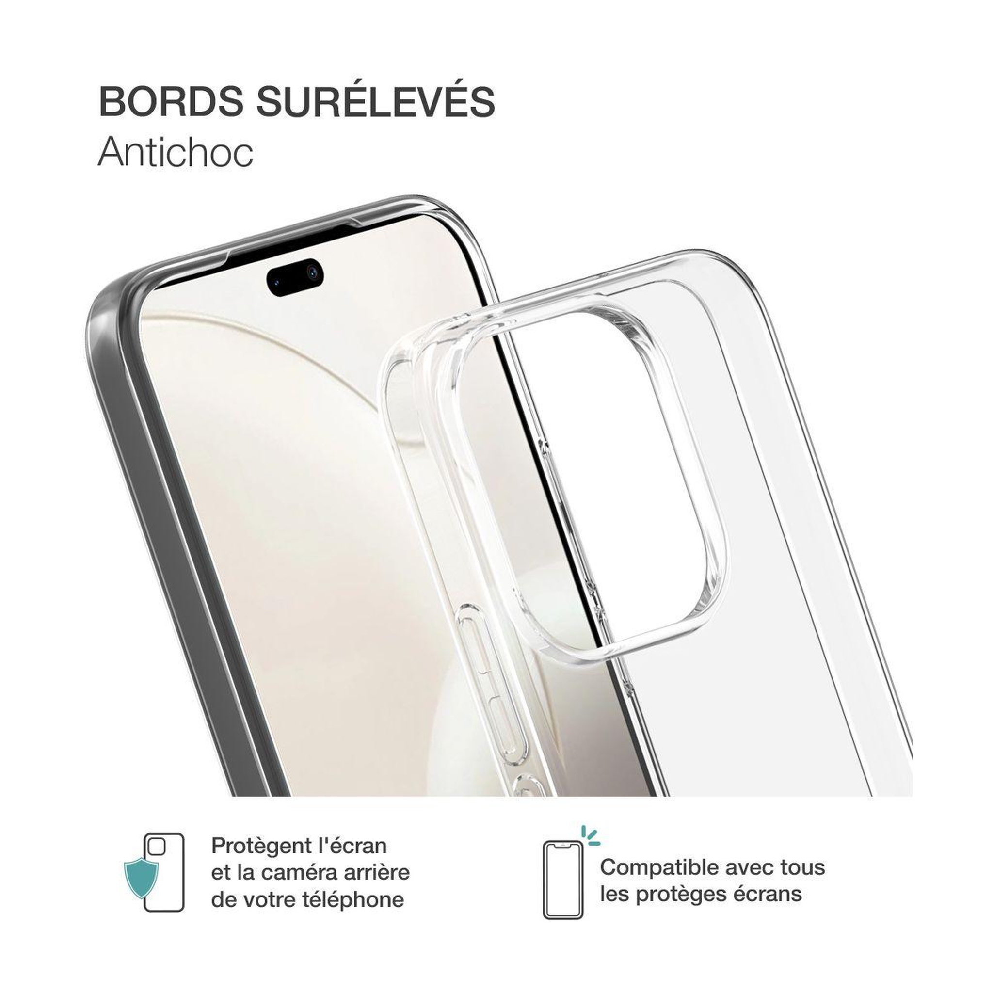Voir la diapositive 4 : Bigben Connected Coque silisoft transparente honor 600 lite rec