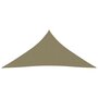 VIDAXL Voile de parasol tissu oxford triangulaire 4x4x4 m beige
