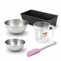 Voir la diapositive 1 : ZENKER Set de 5 ustensiles de pâtisserie moule à gâteaux 2 bols spatule pâtisserie et verre doseur Collection Zenker pure