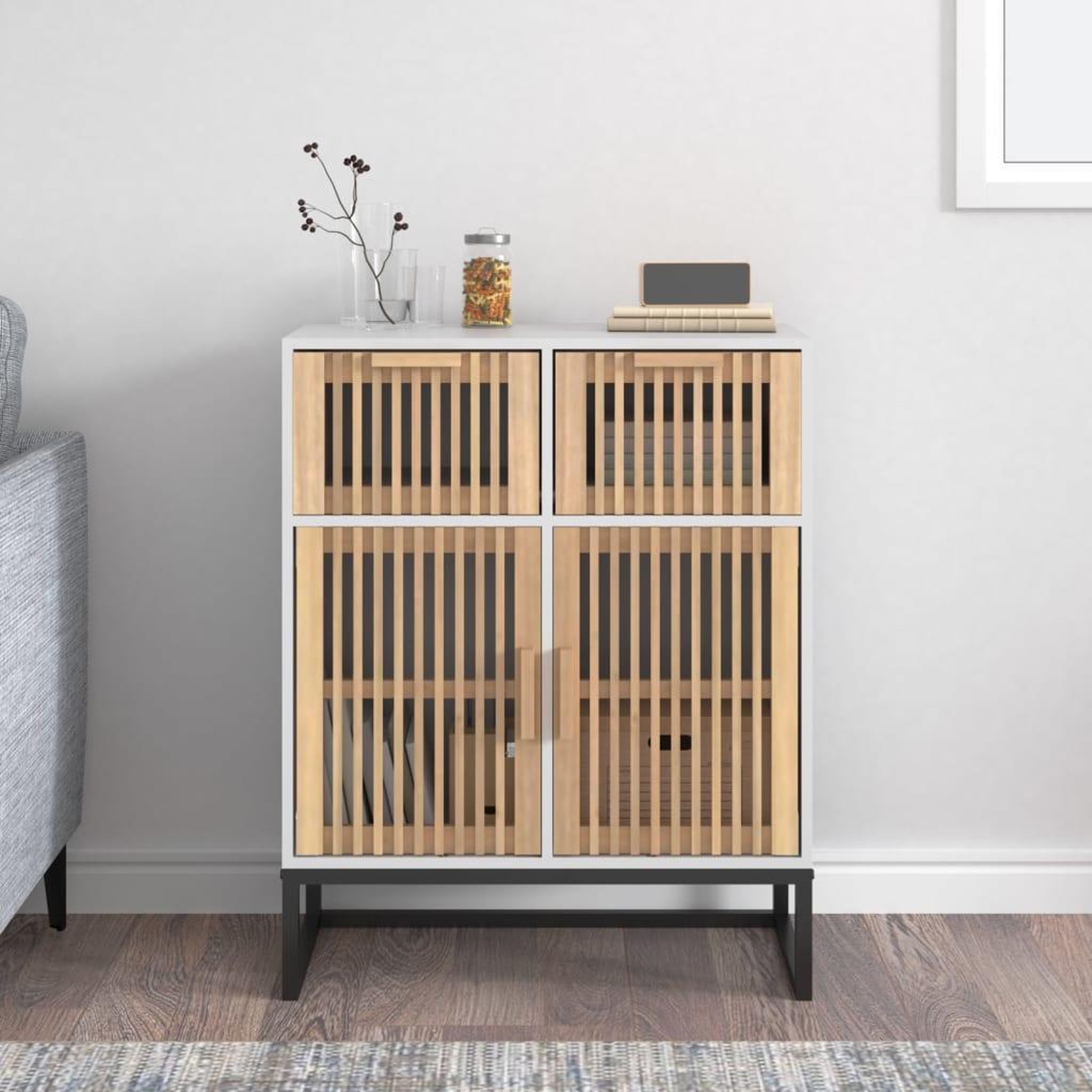 VIDAXL Buffet blanc 60x30x75 cm bois d'ingenierie