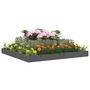 Voir la diapositive 3 : VIDAXL Jardiniere Gris 110x110x27 cm Bois massif de pin