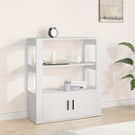 VIDAXL Buffet Blanc 80x30x90 cm Bois d'ingenierie