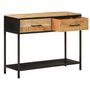 Voir la diapositive 2 : VIDAXL Table console 100x35x76 cm bois massif de manguier et fer