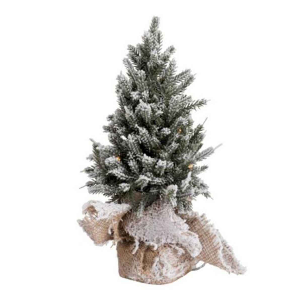 Paris Prix Sapin de Noël à LED  Pot Jute  29cm Vert