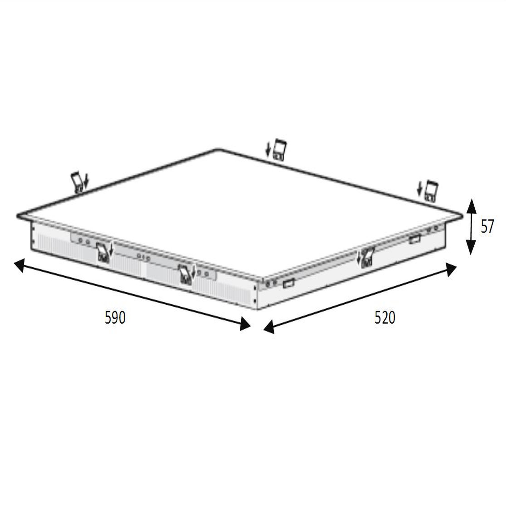 Voir la diapositive 2 : Samsung Table de cuisson induction 59cm 3 feux 7200w noir - nz63m3nm1bb